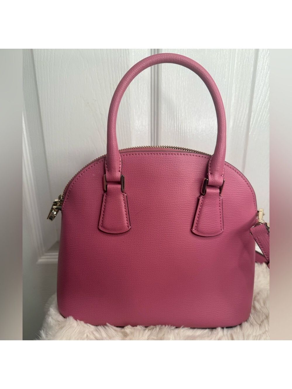 KATE SPADE NEW YORK LEATHER DOME HAND BAG PINK - Picture 6 of 15